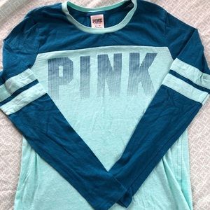 PINK graphic baseball tee